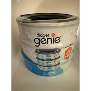 Diaper Genie Round Refills Unscented 3 Pack Holds up to 720 Newborn Diapers NEW
